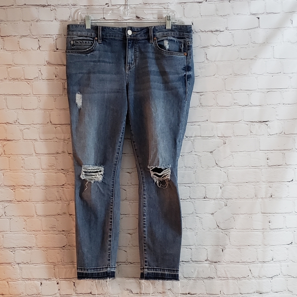 Level 99 Distressed Jeans Medium Wash Sz 29